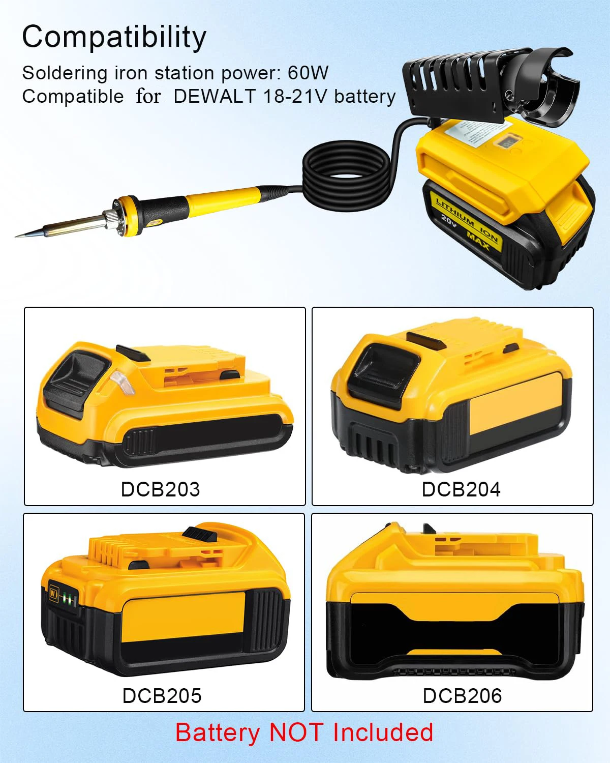 휴대용 납땜인두 키트, 디월트 20V 배터리 호환 60 - Diy Electronics Repair Kit 리뷰 및 가격