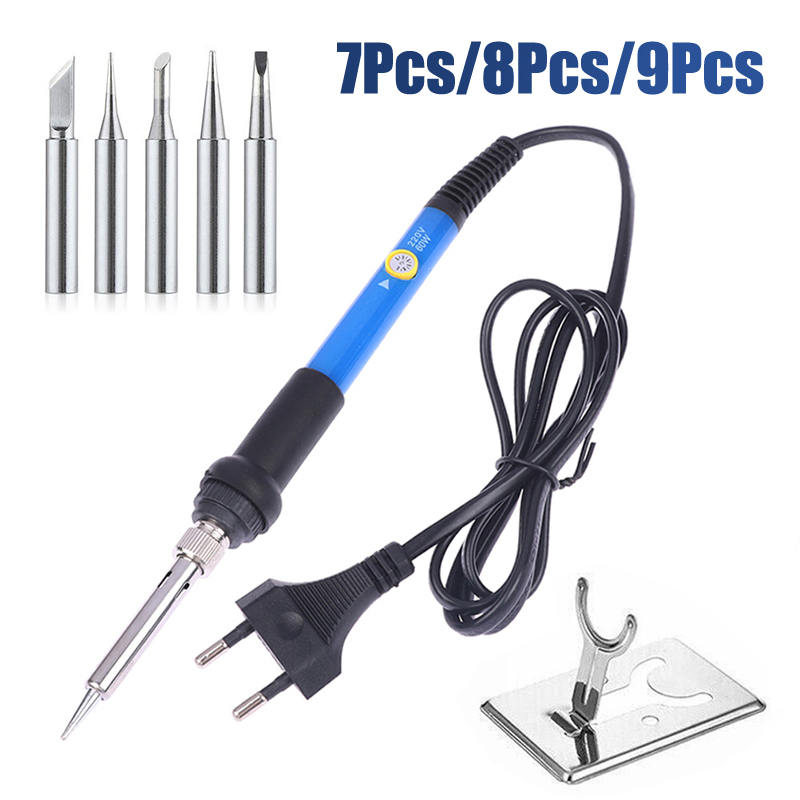 조절 가능한 온도 220V 60W 전기 납땜 인두 키트 - Diy Electronics Repair Kit 리뷰 및 가격