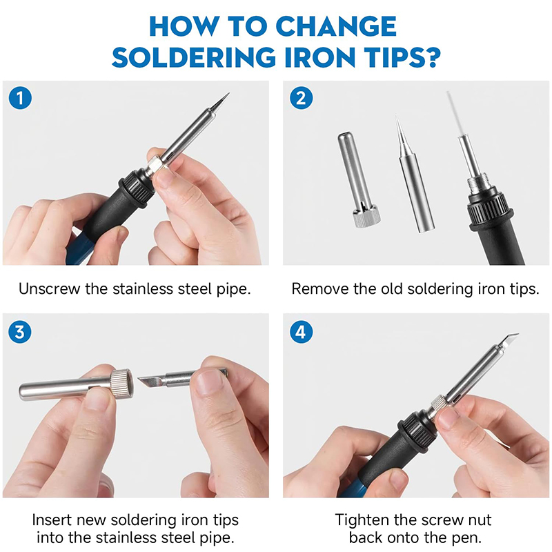 조절 가능한 온도 220V 60W 전기 납땜 인두 키트 - Diy Electronics Repair Kit 리뷰 및 가격