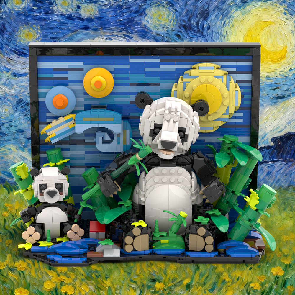 고브릭스 MOC 밴스 판다 블록 창의력 모델 3D 아트 - Diy Electronics Art 리뷰 및 가격