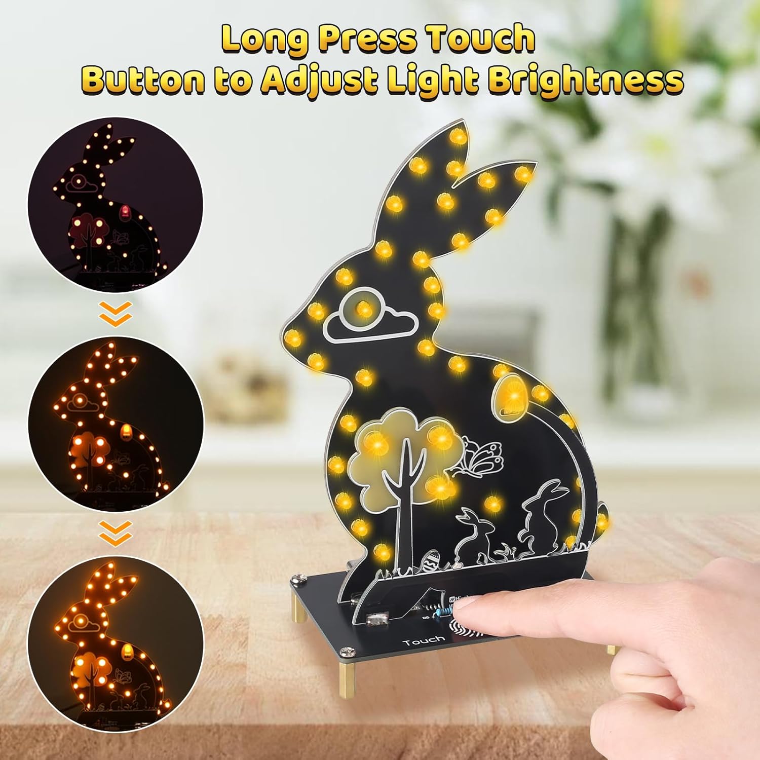 DIY 토끼 납땜 연습 키트 전자 토끼 야간 조명 터치 - Diy Electronics Projects For Beginners 리뷰 및 가격