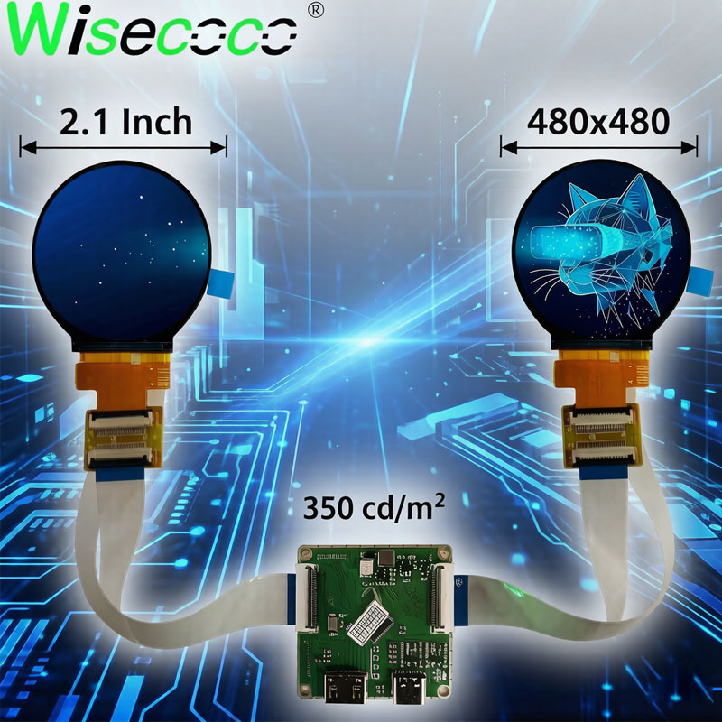2.1인치 듀얼 IPS 라운드 디스플레이 480x480 - Diy Electronics Raspberry Pi 리뷰 및 가격