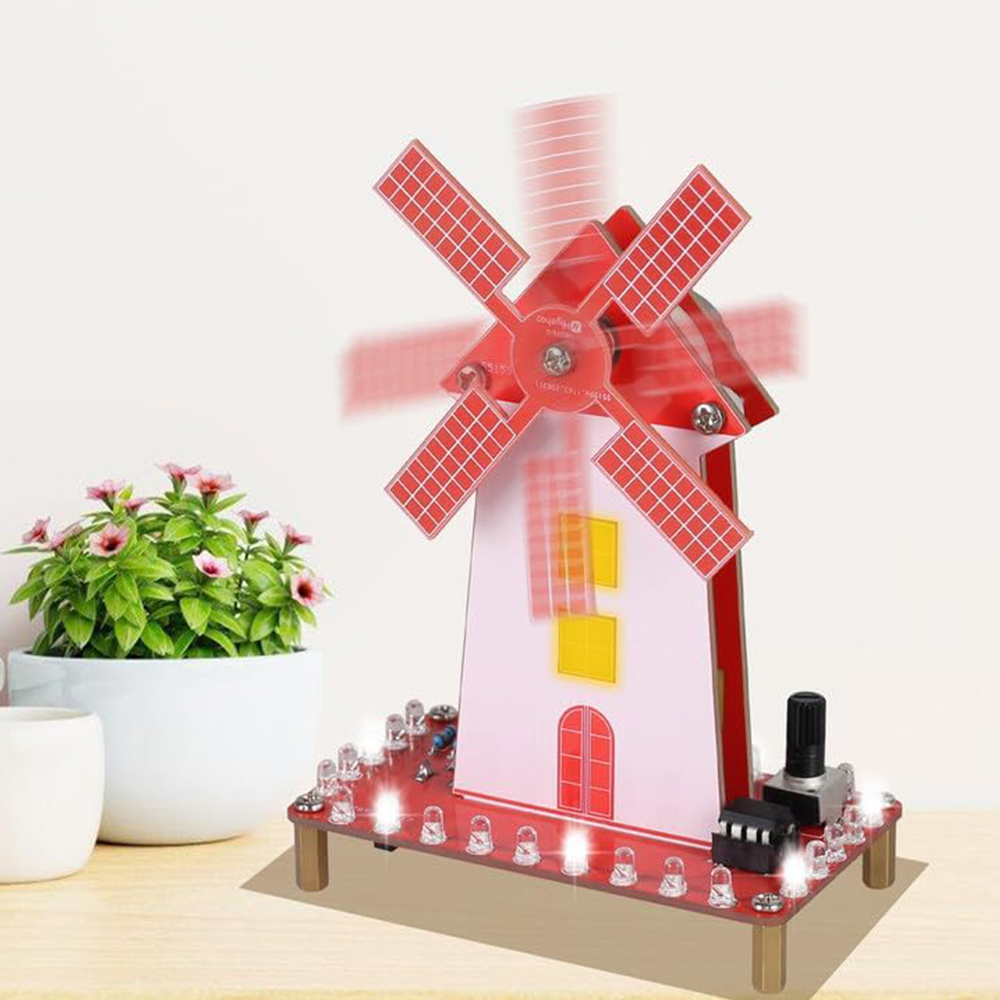 DIY 전자 풍차 키트 LED 깜박이는 빛으로 납땜 연 - Diy Electronics Projects For Beginners 리뷰 및 가격