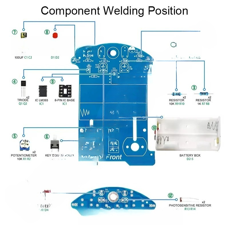 납땜 연습 학습용 전자 키트 스마트 자동차 납땜 프로젝 - Diy Electronics Projects For Beginners 리뷰 및 가격