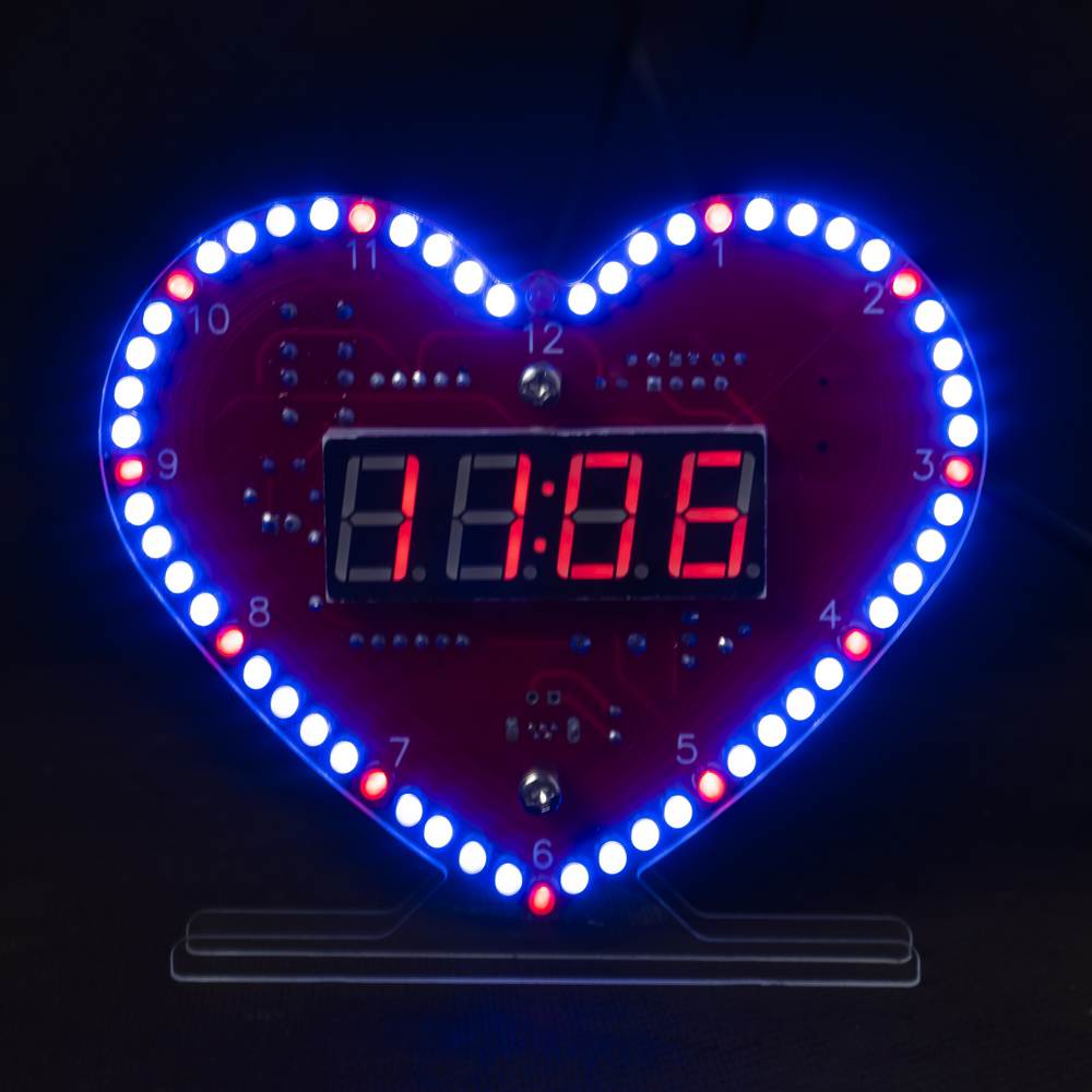 DIY 전자 키트 다기능 하트 모양의 LED 시계 4  - Diy Electronics Repair Kit 리뷰 및 가격